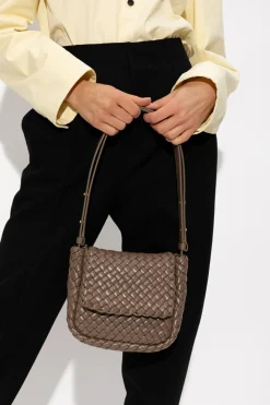 Bottega Veneta BRĄZOWY Torba na ramię ‘Cobble Small’