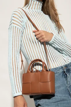 Bottega Veneta BRĄZOWY Torba na ramię ‘Arco Micro’
