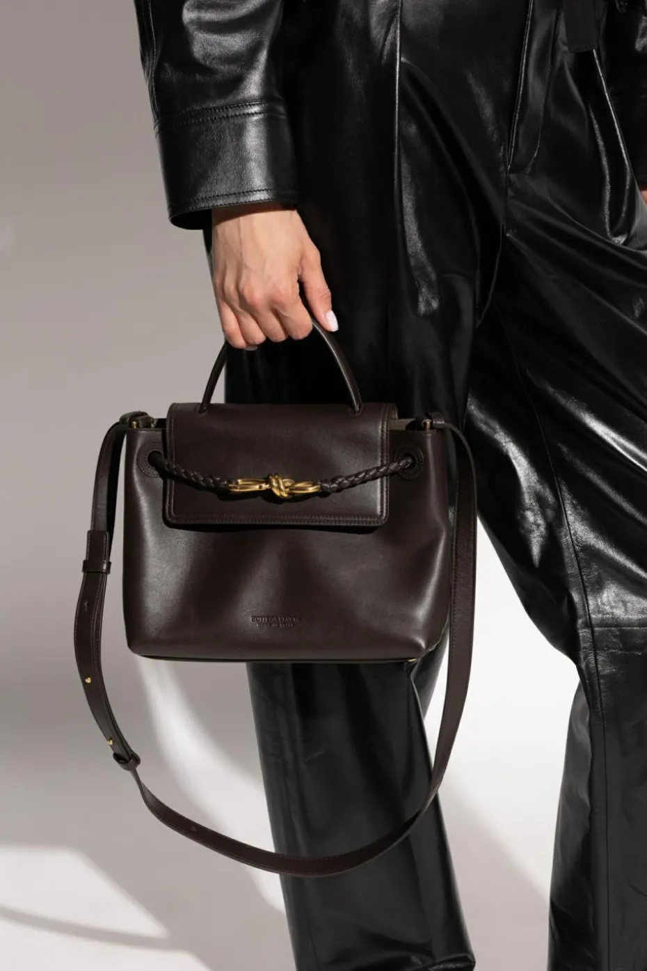 Bottega Veneta BRĄZOWY Torba do ręki `Ciao Ciao Small`