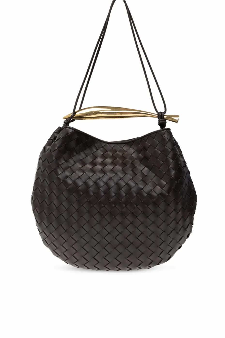 Bottega Veneta BRĄZOWY Torba na ramię ‘Sardine Medium’