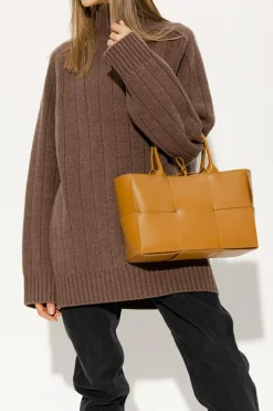 Bottega Veneta BRĄZOWY Torba ‘Arco Small’ typu ‘shopper’