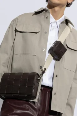 Bottega Veneta BRĄZOWY Torba na ramię ‘Cassette Medium’