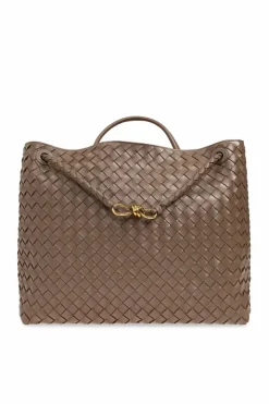 Bottega Veneta BRĄZOWY Torba do ręki `Andiamo Large`