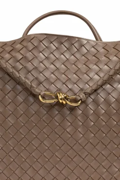 Bottega Veneta BRĄZOWY Torba do ręki `Andiamo Large`