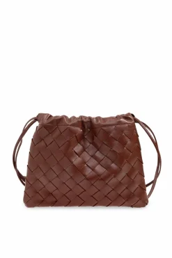 Bottega Veneta BRĄZOWY Torba na ramię `Dustbag Small`