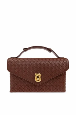 Bottega Veneta BRĄZOWY Torba do ręki `Knot Lock`