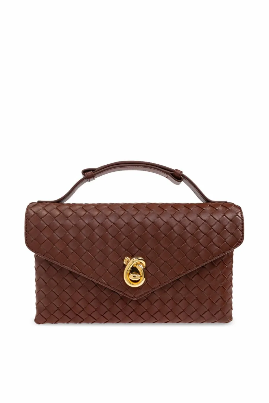 Bottega Veneta BRĄZOWY Torba do ręki `Knot Lock`