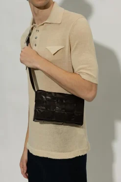 Bottega Veneta BRĄZOWY Torba na ramię ‘Cassette Small’