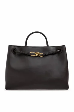 Bottega Veneta BRĄZOWY Torba do ręki `Andiamo Medium`