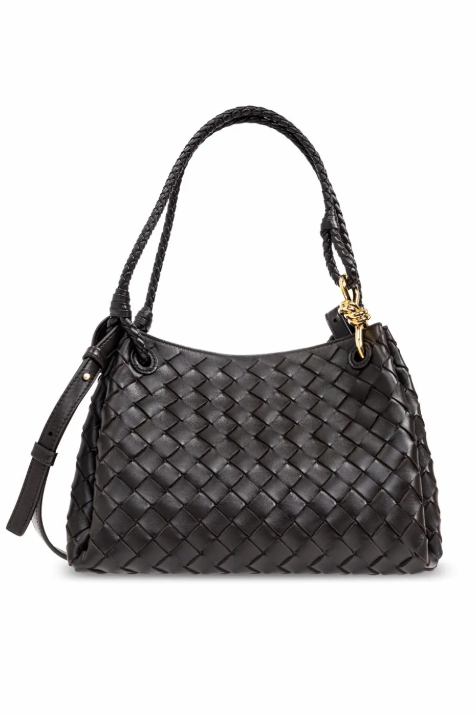 Bottega Veneta BRĄZOWY Torba do ręki `Parachute`