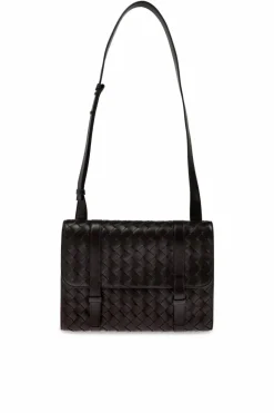 Bottega Veneta BRĄZOWY Torba na ramię `Piccolo Portfolio`