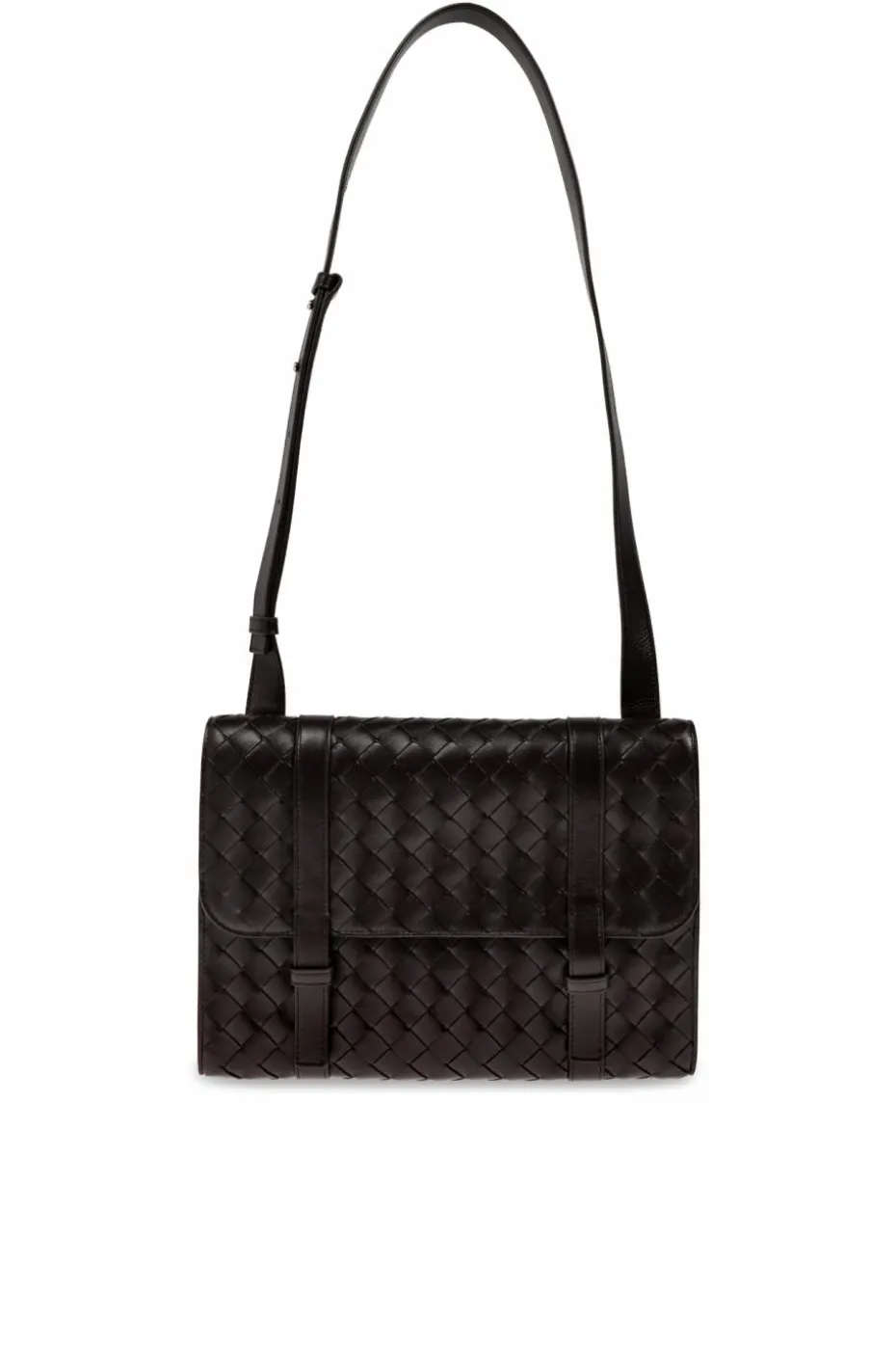 Bottega Veneta BRĄZOWY Torba na ramię `Piccolo Portfolio`