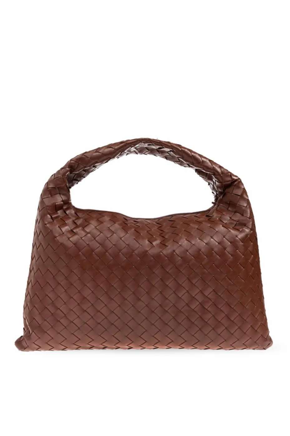 Bottega Veneta BRĄZOWY Torba na ramię `Hop Medium`