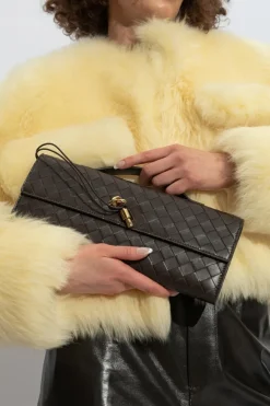 Bottega Veneta BRĄZOWY Torba do ręki `Andiamo`