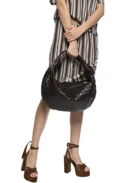 Bottega Veneta BRĄZOWY Torba na ramię ‘BV Jodie’