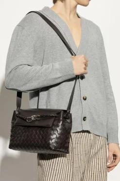 Bottega Veneta BRĄZOWY Torba na ramię `Andiamo`