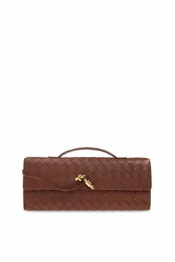 Bottega Veneta BRĄZOWY Torba do ręki `Andiamo`