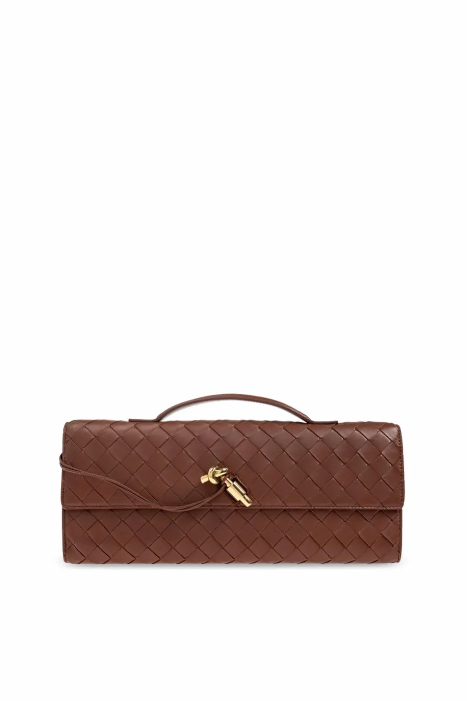Bottega Veneta BRĄZOWY Torba do ręki `Andiamo`