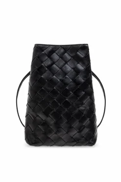Bottega Veneta CZARNY Etui na telefon na ramię