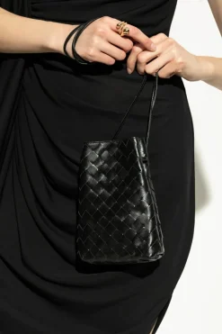 Bottega Veneta CZARNY Etui na telefon na ramię