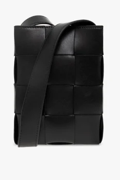 Bottega Veneta CZARNY Etui na telefon na pasku