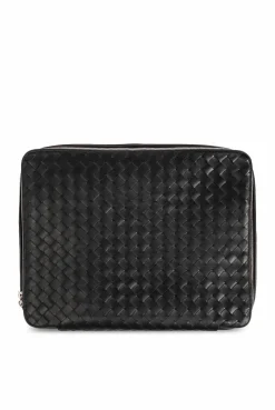 Bottega Veneta CZARNY Etui podróżne ‘Intrecciato Medium’