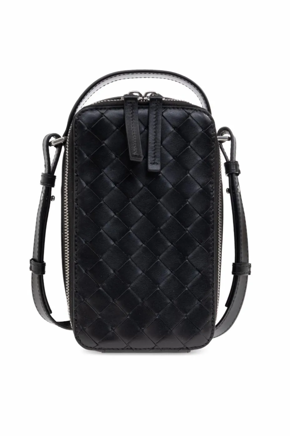 Bottega Veneta CZARNY Etui na telefon `Getaway` na pasku