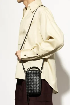 Bottega Veneta CZARNY Etui na telefon `Getaway` na pasku