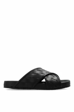 Bottega Veneta CZARNY Klapki `Tarik`
