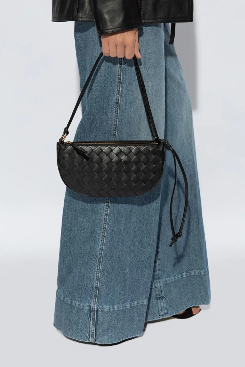 Bottega Veneta CZARNY Podwójna torba na ramię