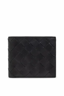 Bottega Veneta CZARNY Portfel z plecionką
