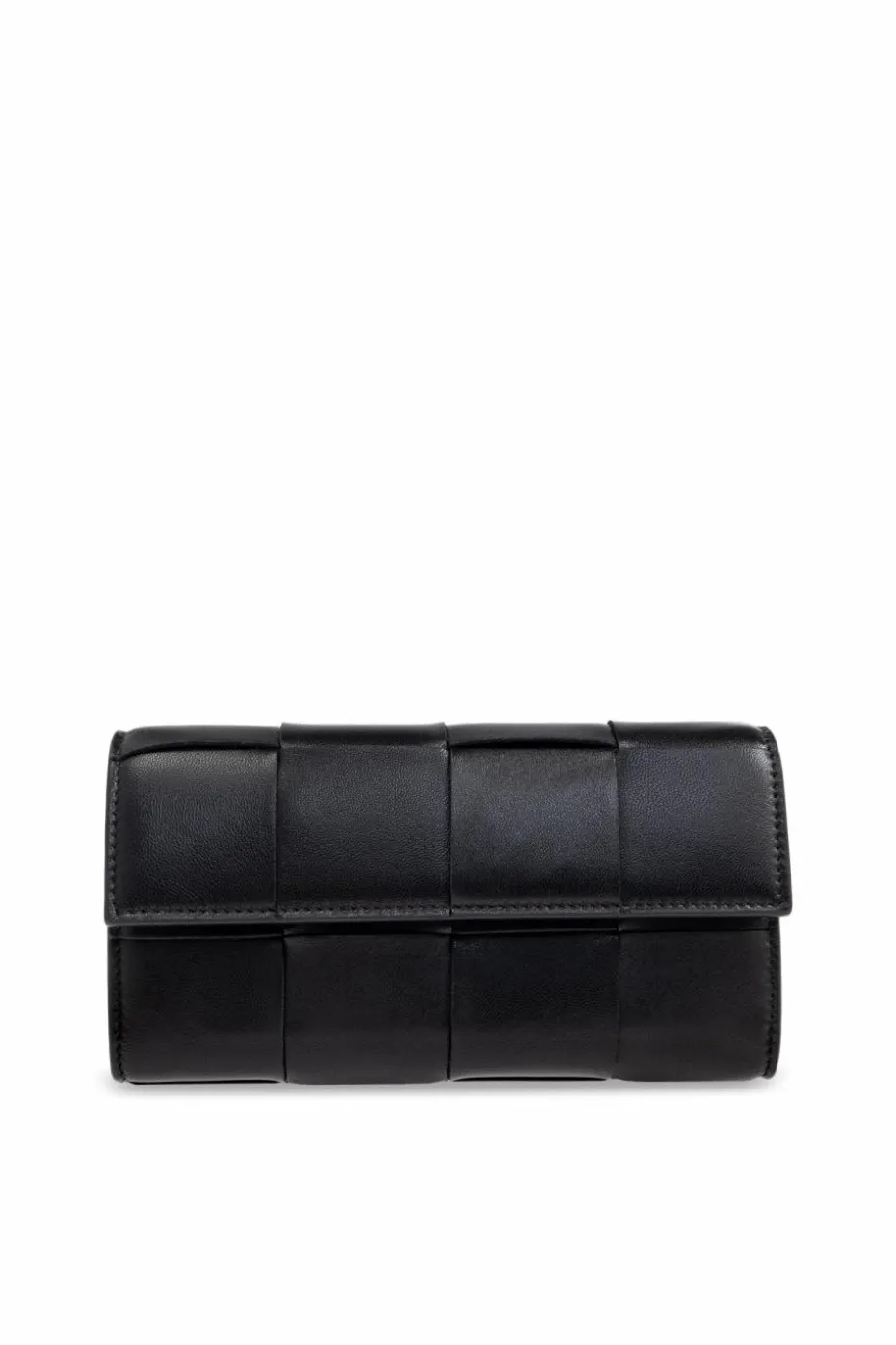 Bottega Veneta CZARNY Skórzany portfel