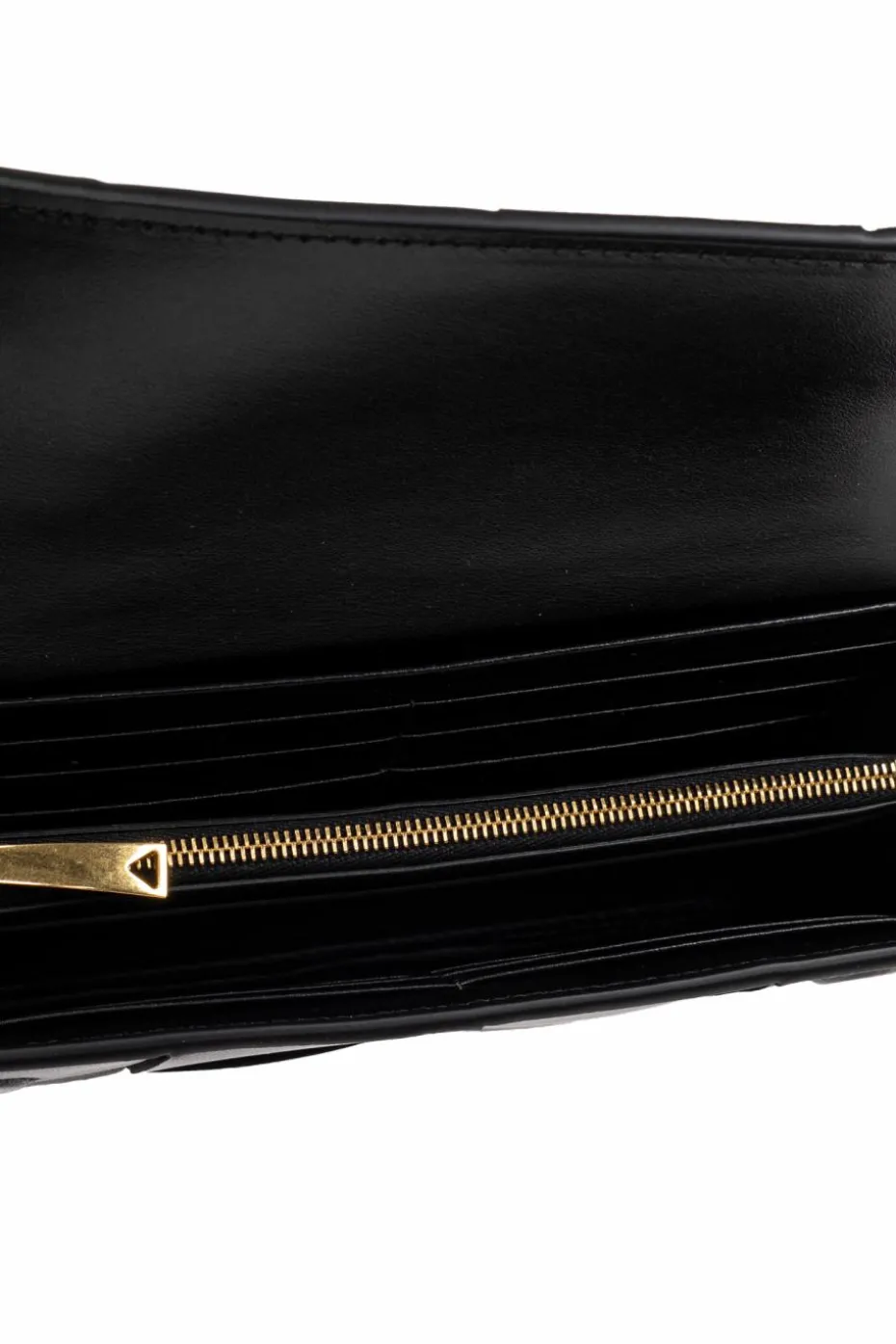 Bottega Veneta CZARNY Skórzany portfel