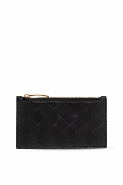Bottega Veneta CZARNY Skórzane etui na karty