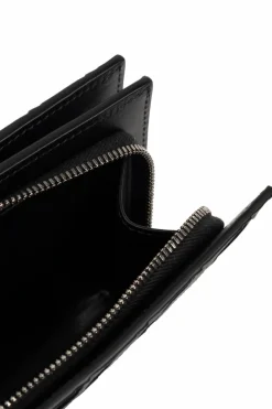 Bottega Veneta CZARNY Skórzany portfel