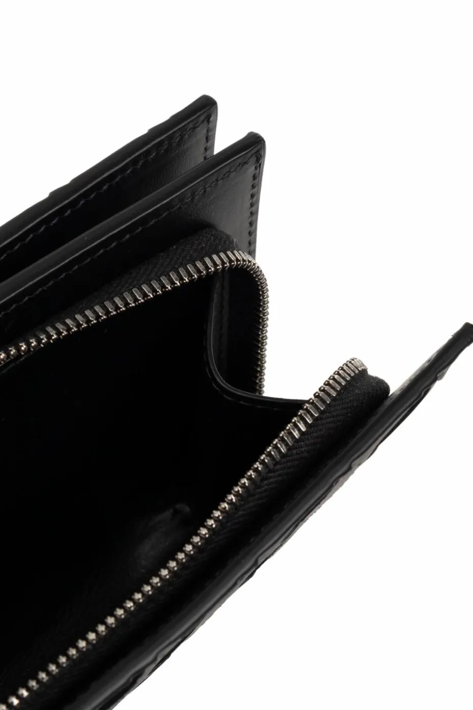 Bottega Veneta CZARNY Skórzany portfel