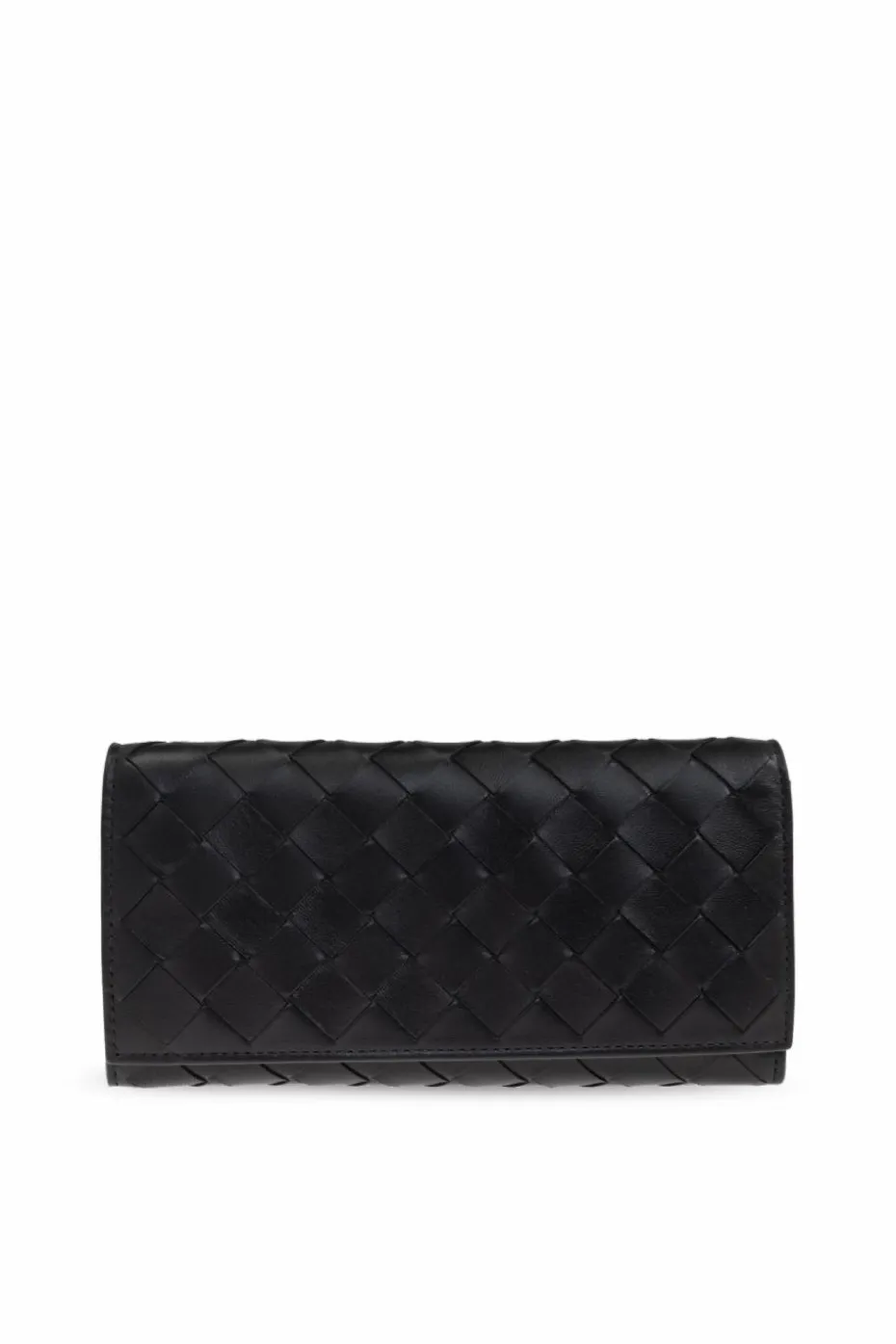 Bottega Veneta CZARNY Skórzany portfel