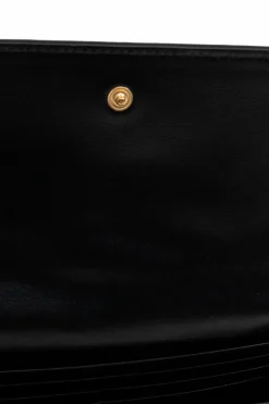 Bottega Veneta CZARNY Skórzany portfel