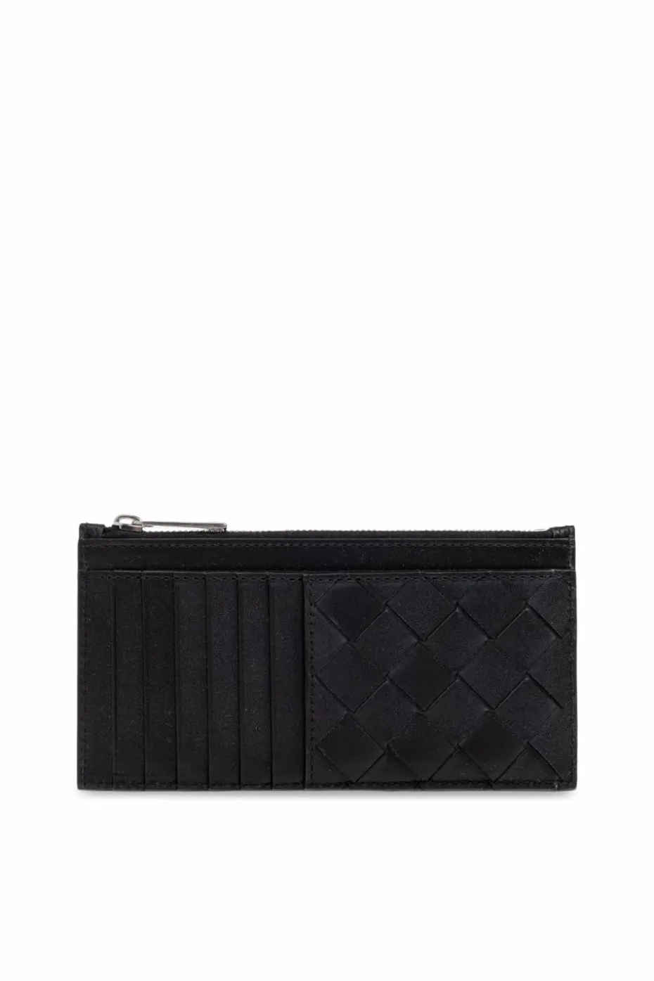 Bottega Veneta CZARNY skórzane etui na karty