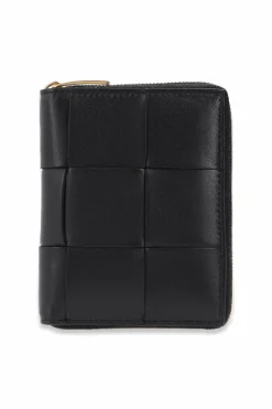 Bottega Veneta CZARNY Skórzany portfel
