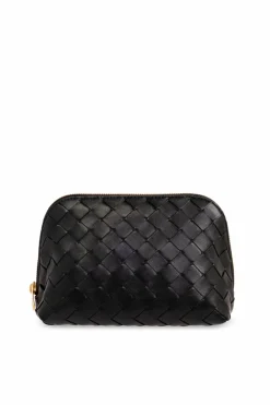 Bottega Veneta CZARNY Skórzana kosmetyczka