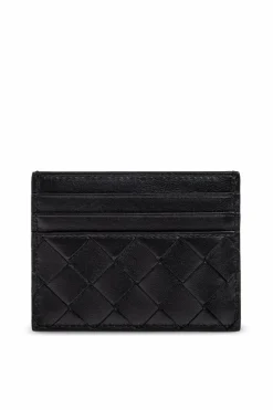 Bottega Veneta CZARNY Skórzane etui na karty