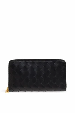 Bottega Veneta CZARNY Skórzany portfel