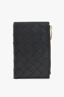 Bottega Veneta CZARNY Skórzany portfel