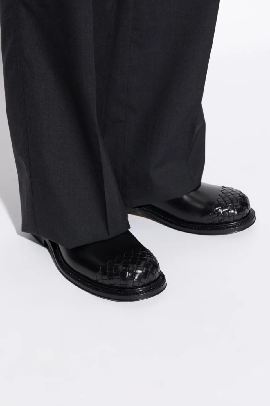 Bottega Veneta CZARNY Skórzane buty `James`