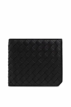 Bottega Veneta CZARNY Skórzany portfel