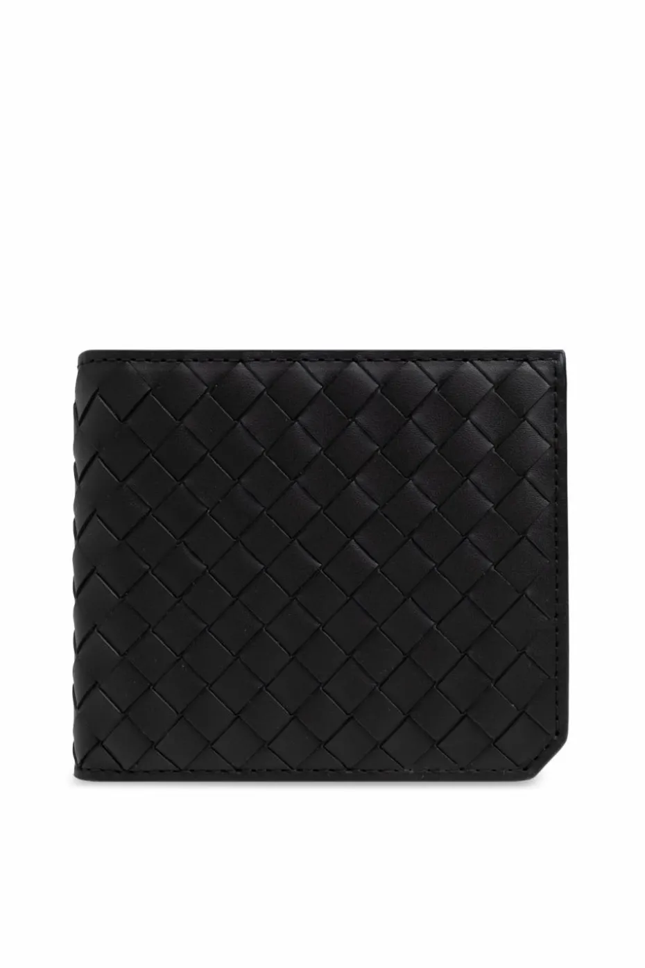 Bottega Veneta CZARNY Skórzany portfel