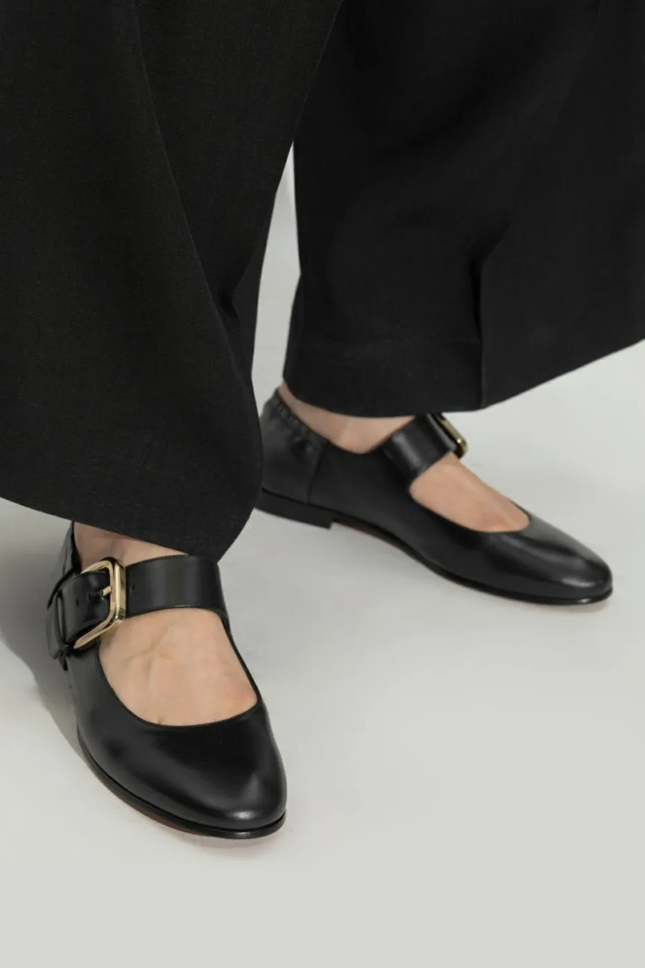 Bottega Veneta CZARNY Skórzane buty `Astaire`