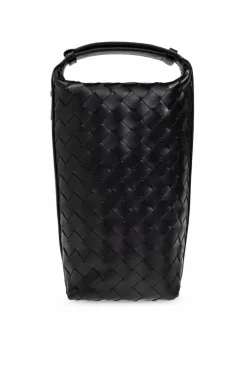 Bottega Veneta CZARNY Skórzana torba do ręki `Wallace`