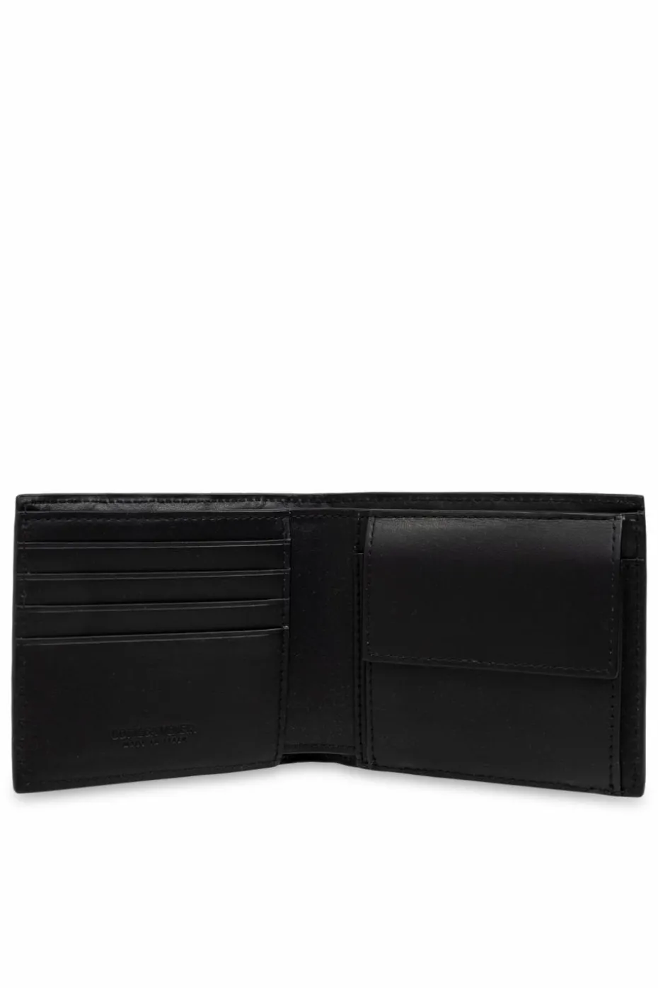 Bottega Veneta CZARNY Skórzany składany portfel